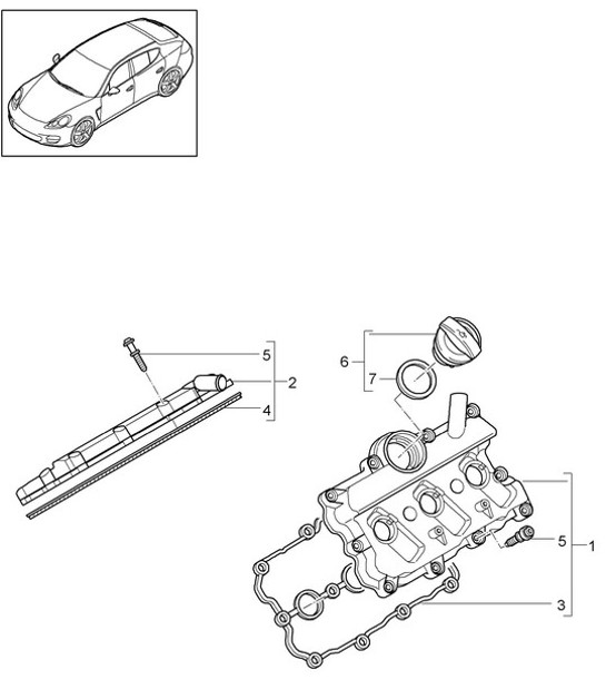 Diagram 103-022 Porsche Cayenne 9PA (955) 2003-2006 Motor