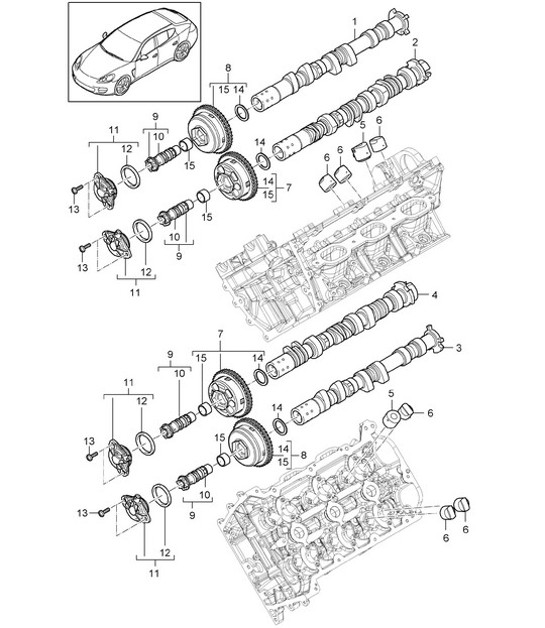 Diagram 103-051 Porsche 356 (1950-1965) Motor