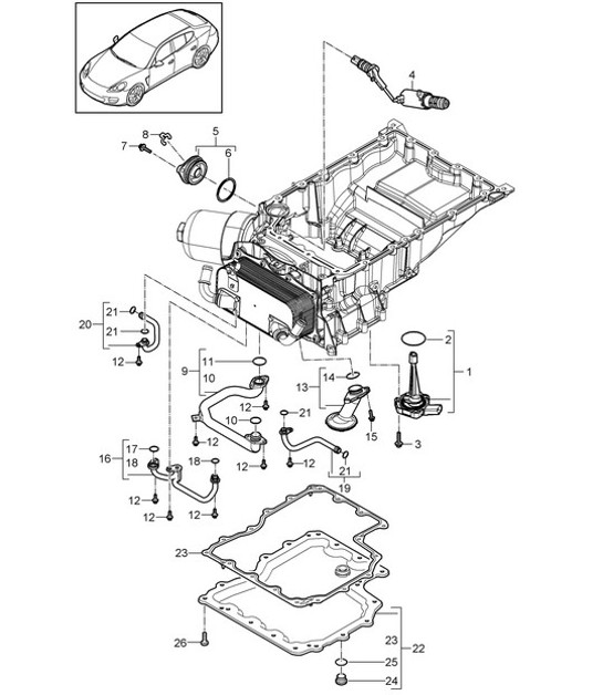 Diagram 104-072 Porsche Cayman 718C (982C) 2017>> Engine