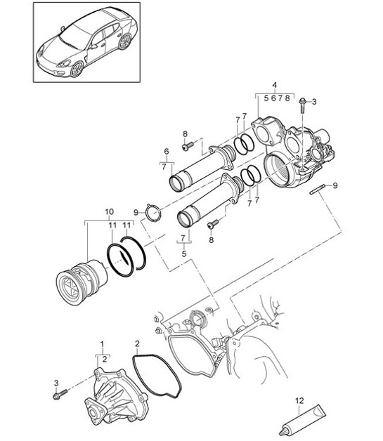 Diagram 105-002 Porsche 912E 4CYL 1976 