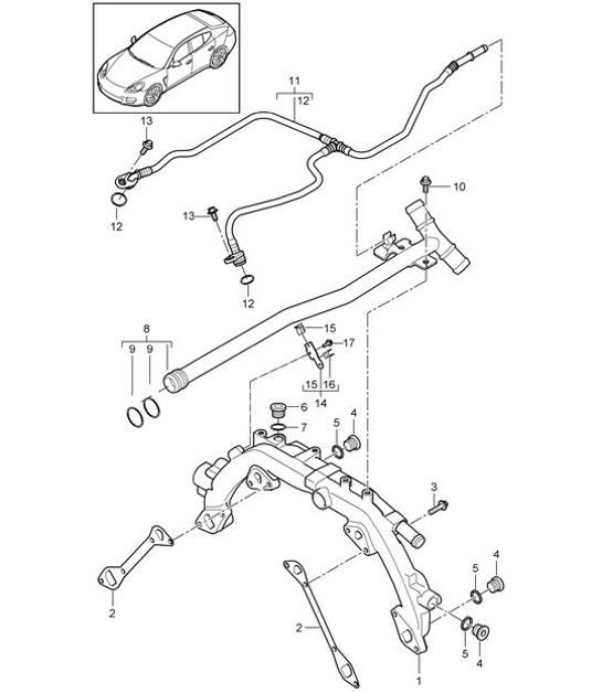 Diagram 105-015 Porsche 944 2.7L 8V 1988-89 