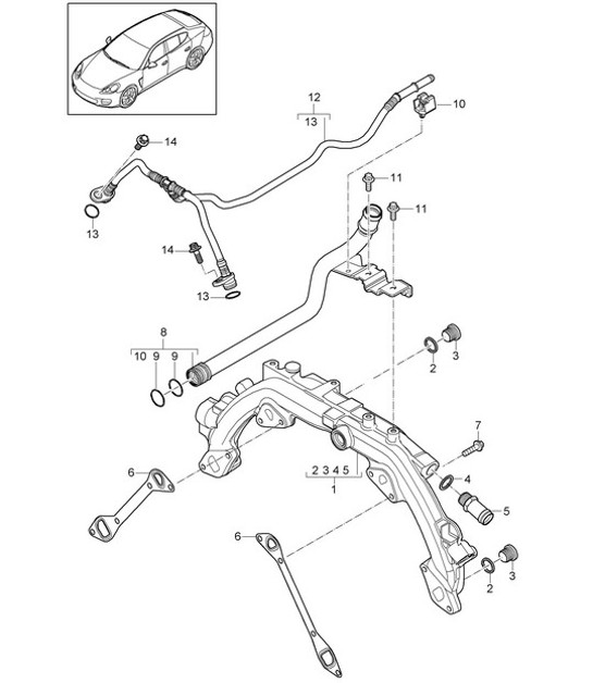 Diagram 105-020 Porsche 356 1950-55 Moteur