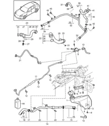 Coolant cooling system / Coolant expansion tank (Model: CRCC,CRCB, CWJA) Panamera 970 (G1) 3.0L DIESEL 2012-16