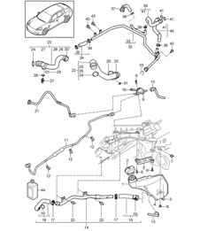 Kühlmittelkühlsystem / Kühlmittelausgleichsbehälter (Modell: CRCC,CRCB, CWJA) Panamera 970 (G1) 3.0L DIESEL 2012-16