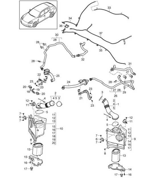 Diagram 106-005 Porsche Macan (95B) MK1 (2014-2018) Motor