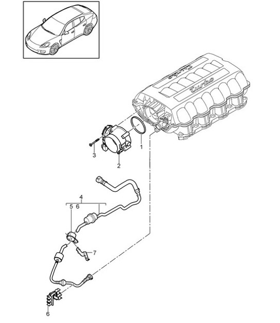 Diagram 107-000 Porsche 356 (1950-1965) Moteur