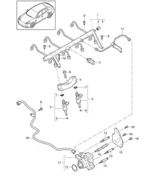 Fuel collection pipe / high-pressure injector / high pressure pump (Model: 4820,4840, 4870,CXPA, CXRA,CXR, CWBA,CWB, CWCA,CWC) Panamera 970 (G1) 4.8L 2010-16