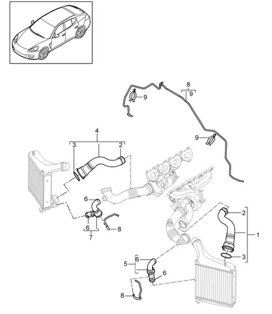Diagram 107-070 Porsche Macan (95B) MK1 (2014-2018) Motor
