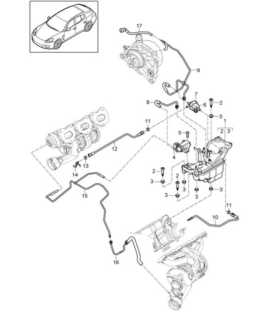 Diagram 107-085 Porsche 991 (911) MK1 2012-2016 Engine
