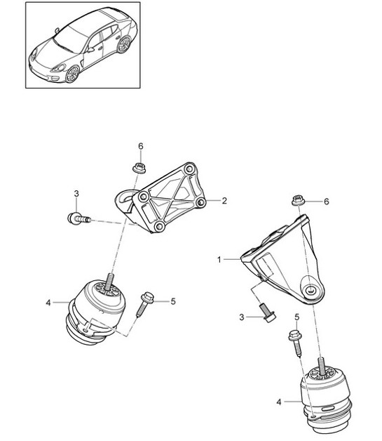 Diagram 109-070 Porsche Cayman T 718 2.0L PDK (300 Bhp) 引擎