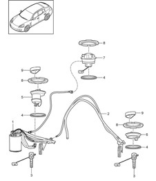 Réservoir de carburant/pompe à carburant/pompe à jet d'aspiration (modèle : 4620,4640, 4820,4840, 4870,CGEA, CGE,CGFA, CWAA,CXNA, CWDA,CWD, CWFA,CWF, CXPA,CXRA, CXR,CWBA, CWB, CWCA, CWC) Panamera 970 (G1) 2010-16