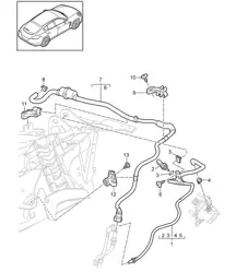 Kraftstoffsystem / Kraftstoffleitung / Motorraum (Modell: CGEA,CGE, CGFA) Panamera 970 (G1) 3.0L HYBRID 2012-16