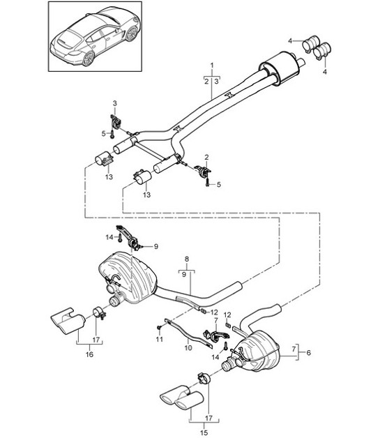 Diagram 202-040 Porsche 911 & 912 (1965-1989) 燃油系统、排气系统