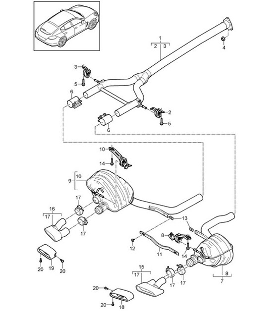 Diagram 202-080 Porsche Cayenne 9YA 2018-2023 