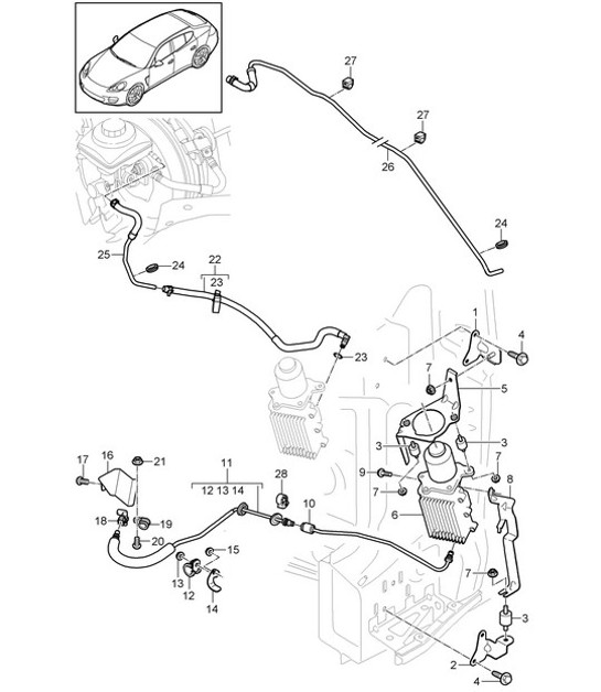 Diagram 301-020 Porsche Panamera 970 MK2 (2014-2016) Trasmissione
