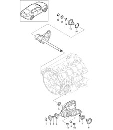 Differenziale asse anteriore / Supporti motore / Parti singole (Modello: 4640,4840, 4870,CWAA, CXNA,CXPA, CXRA,CXR, CWBA,CWB, CWCA,CWC, CWDA,CWD, CWFA,CWF+ PR:339) Panamera 970 ( G1) 2010-2016