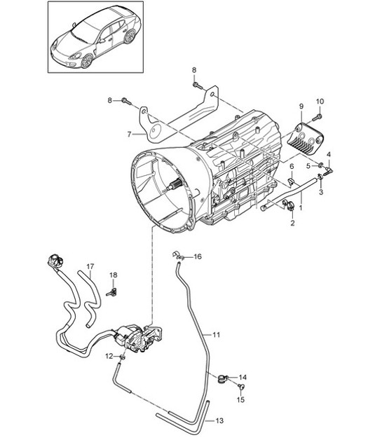 Diagram 320-015 Porsche Panamera 970 MK1 (2009-2013) Transmission