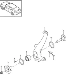 Wheel carrier / Wheel hub Panamera 970 (G1) 2010-16