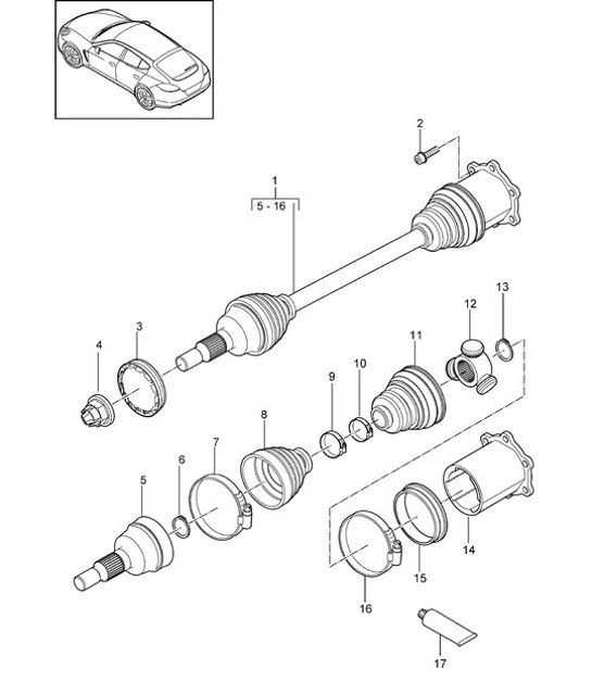 Diagram 401-022 Porsche Carrera GT 2003-06 