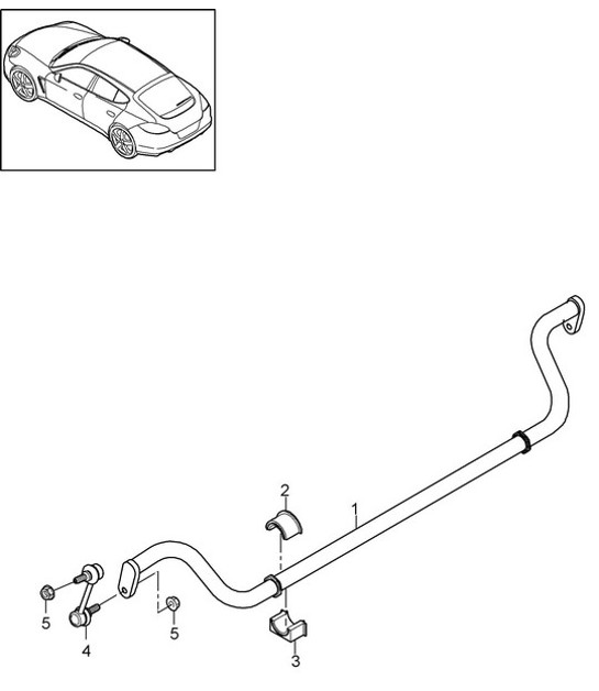 Diagram 402-010 Porsche Macan (95B) MK1 (2014-2018) Essieu avant, Direction 