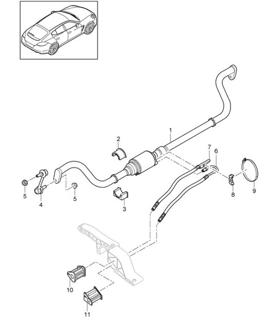 Diagram 402-015 Porsche Macan (95B) MK1 (2014-2018) Essieu avant, Direction 