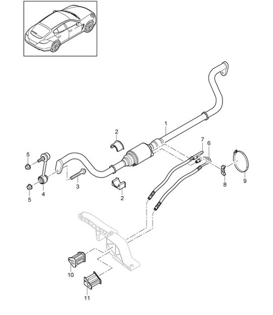 Diagram 402-017 Porsche 997 (911) MK1 2005-2008 Front Axle, Steering 