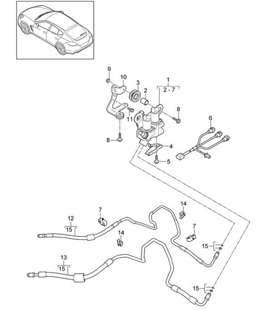 Diagram 501-030 Porsche Macan (95B) MK1 (2014-2018) Rear Axle