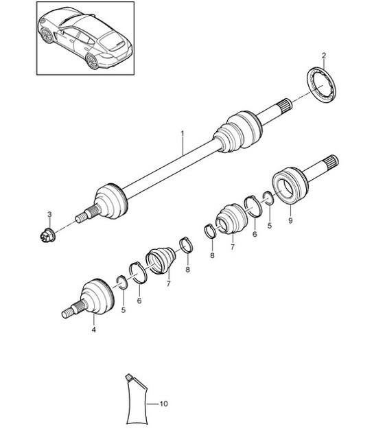 Diagram 501-040 Porsche Carrera GT 2003-06 
