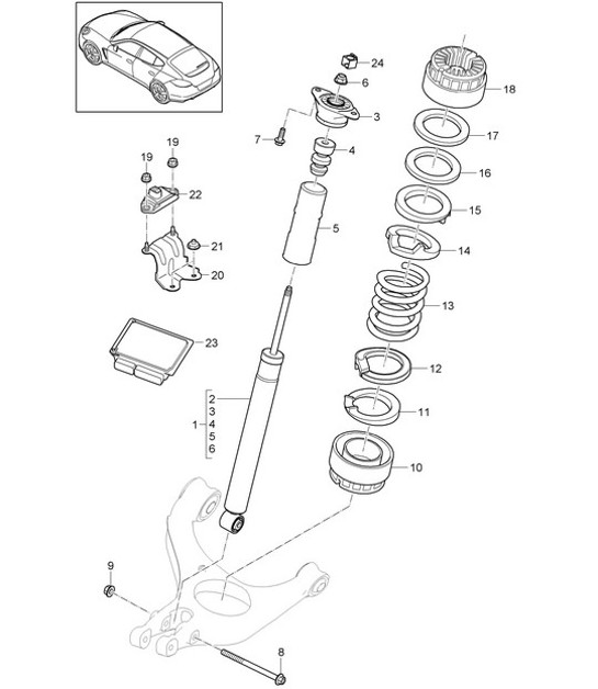 Diagram 502-000 Porsche Boxster 718 (982) 2017>> Rear Axle