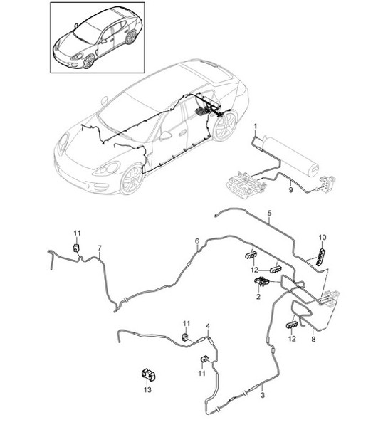 Diagram 606-010 Porsche Panamera 970 MK1 (2009-2013) Wheels, Brakes