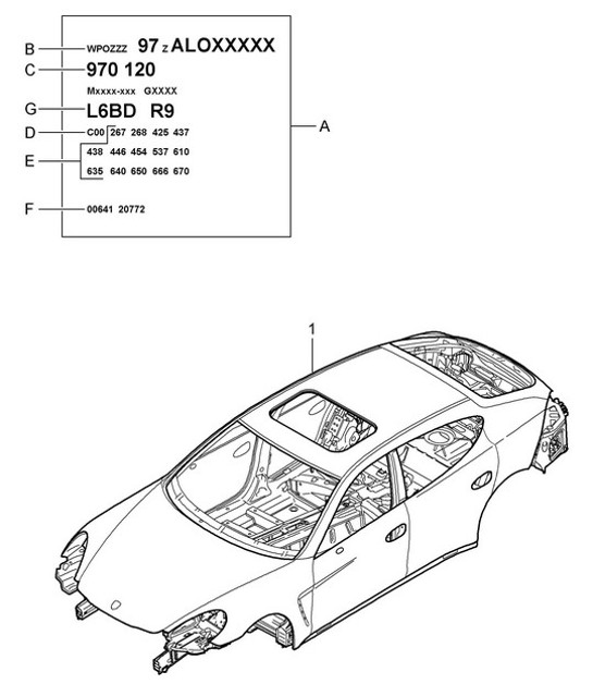 Diagram 801-000 Porsche Macan (95B) MK1 (2014-2018) Body