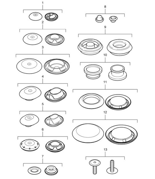 Diagram 801-002 Porsche 996 (911) (1997-2005) Carrosserie