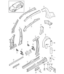 Side part - INNER - Panamera 970 (G1) 2010-16