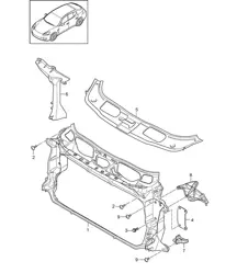 Support / Radiateur Panamera 970 (G1) >>2013