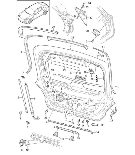 Diagram 803-005 Porsche 997 MK1 GT3 / GT3 RS 2007-09 Body