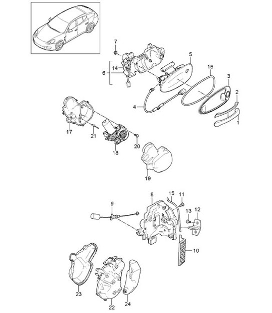 Diagram 804-005 Porsche 356 (1950-1965) Carrosserie