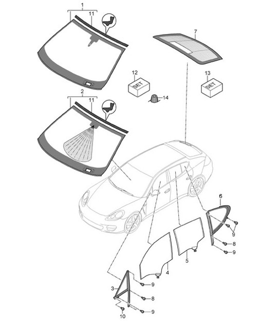 Diagram 805-005 Porsche Macan (95B) MK1 (2014-2018) Carrozzeria