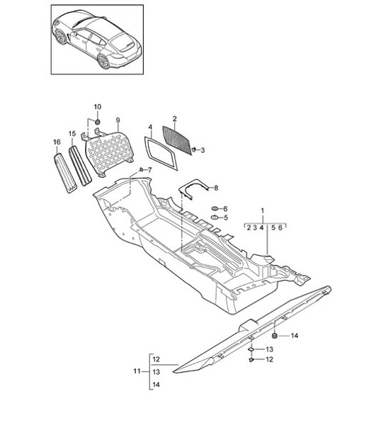 Diagram 807-002 Porsche 95B.1 Macan Petrol 2.0L (237Bhp) 2014-18 Body