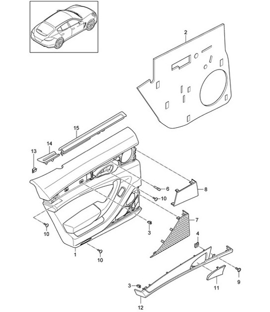 Diagram 807-012 Porsche Boxster 986/987/981 (1997-2016) Carrosserie