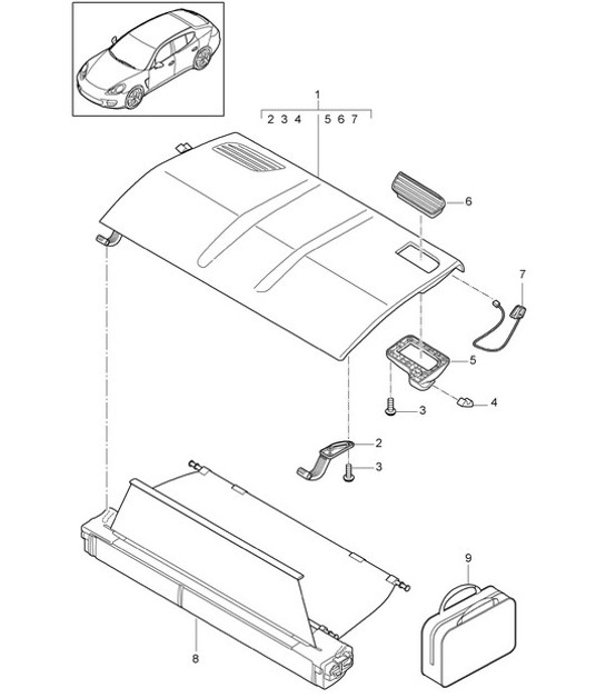 Diagram 807-045 Porsche Macan (95B) MK1 (2014-2018) Body