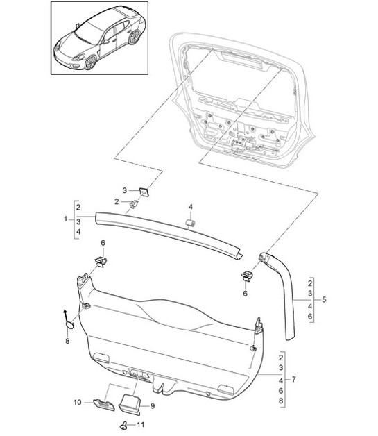 Diagram 807-050 Porsche 997 MK1 GT3 / GT3 RS 2007-09 Body