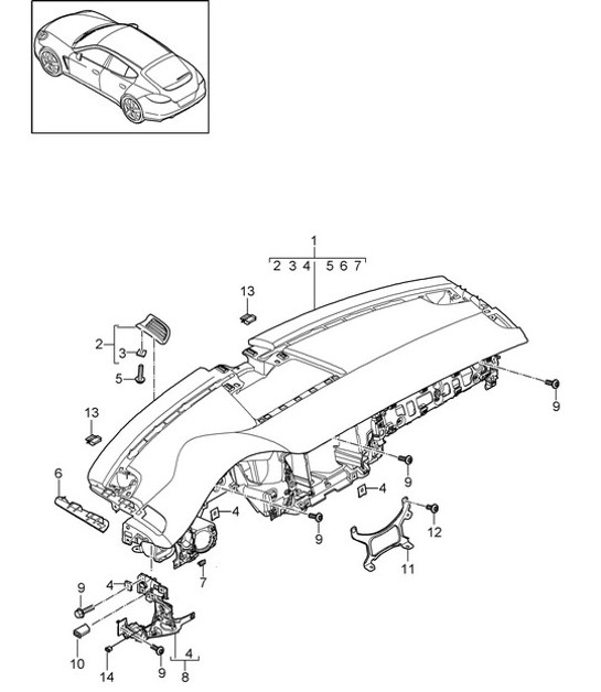 Diagram 809-000 Porsche 992 (911) MK1 2019-2024 Carrosserie