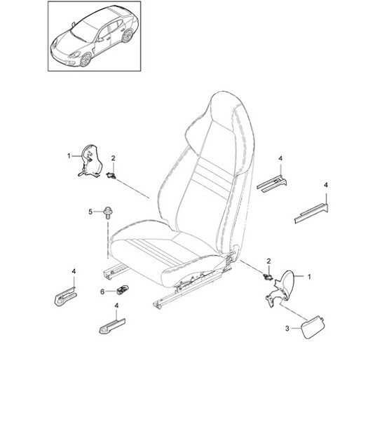 Diagram 817-010 Porsche Boxster 986/987/981 (1997-2016) Carrosserie