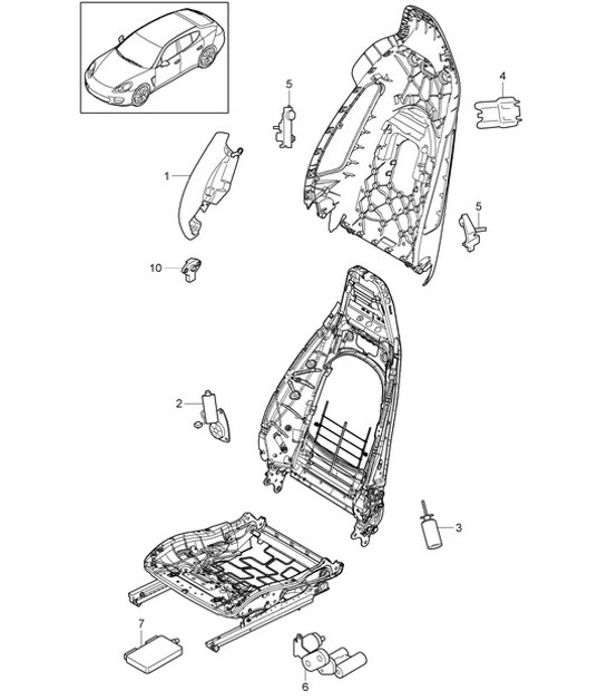 Diagram 817-018 Porsche 911 & 912 (1965-1989) Carrosserie