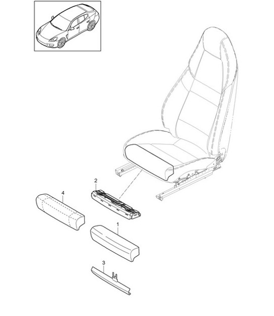 Diagram 817-024 Porsche Panamera 970 MK1 (2009-2013) Carrosserie