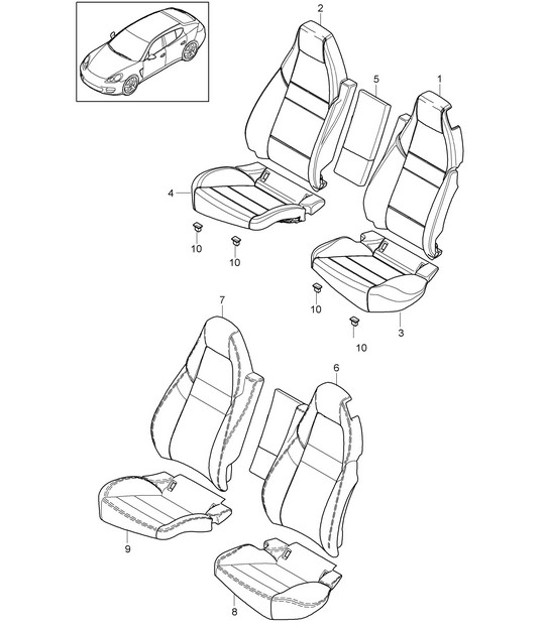 Diagram 817-040 Porsche Cayman 987C / 981C (2005-2016) Body