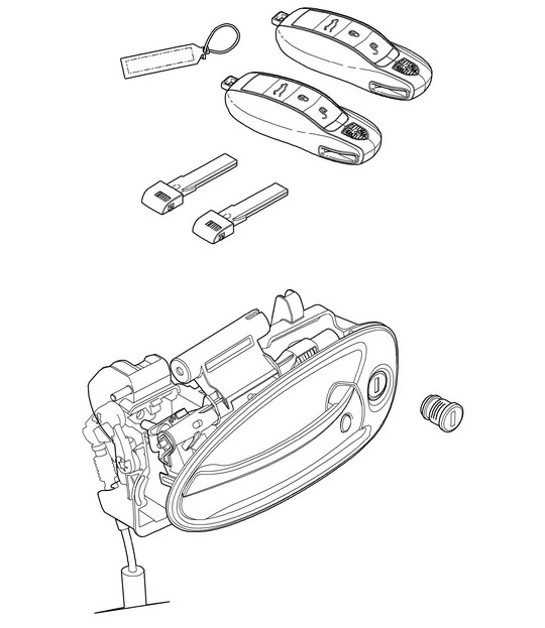 Diagram 898-000 Porsche 356A 1955-59 Carrosserie