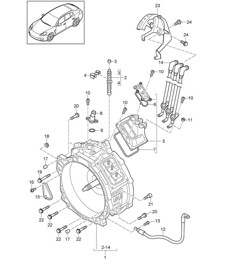 Motore ibrido/elettrico per meccanismo di guida Panamera 970 (G1) HYBRID 3.0L 2012-16