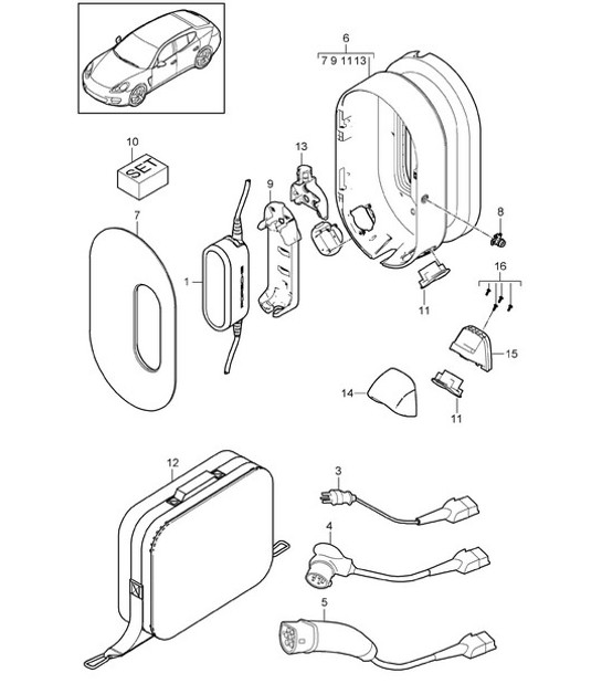 Diagram 901-050 Porsche Boxster 718 (982) 2017>> Materiale elettrico