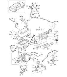 Démarreur / Alternateur / Batterie / Distributeur de puissance Panamera 970 (G1) 2010-16